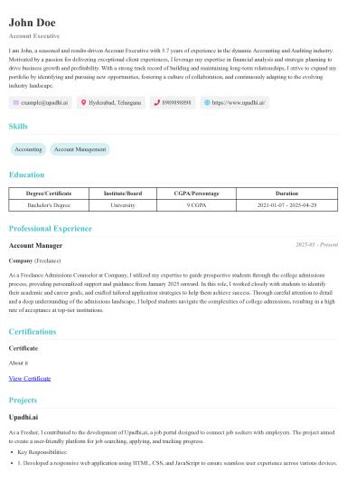 Resume Template 6
