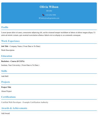 Resume Template 2