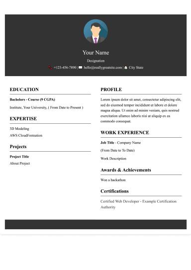 Resume Template 4
