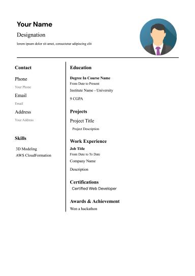 Resume Template 5